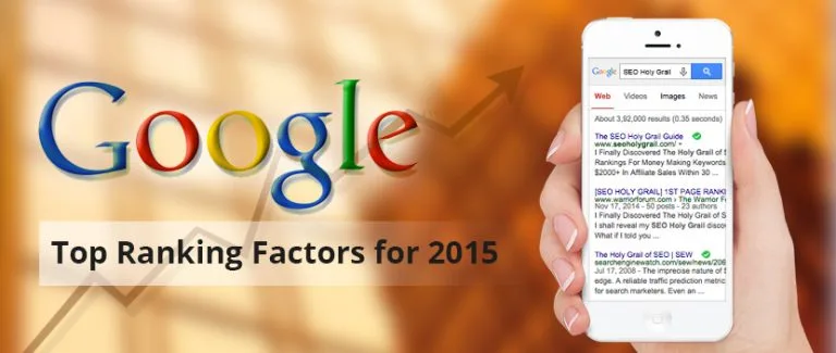 Google’s Top Ranking Factors for 2015 Google’s Top Ranking Factors for 2015