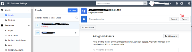 Cancel-FB-Asset-invitaion-request