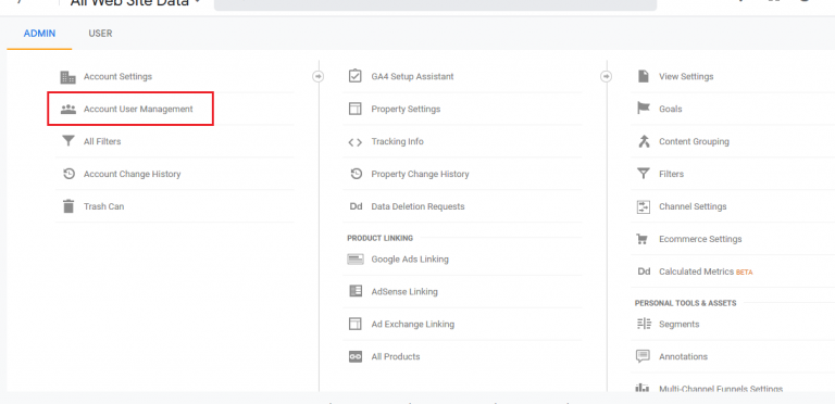 Google Analytics - How to Add a User as a Manager? | Brandconn